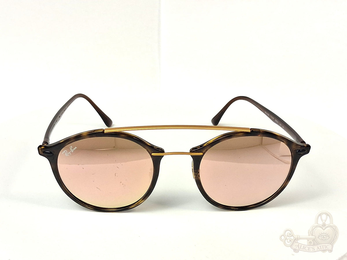Ray-Ban RB4266 LightRay Tortoise Acetate Double Bridge Sunglasses - Image 1