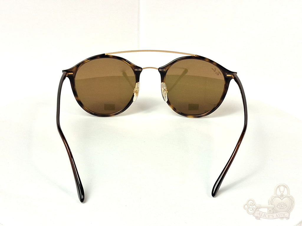 Ray-Ban RB4266 LightRay Tortoise Acetate Double Bridge Sunglasses - Image 5