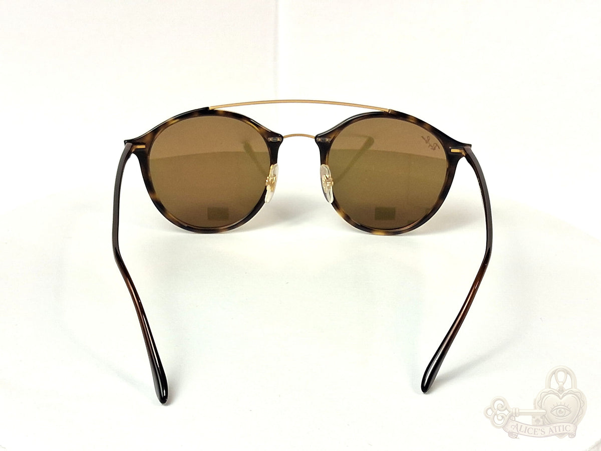 Ray-Ban RB4266 LightRay Tortoise Acetate Double Bridge Sunglasses - Image 5