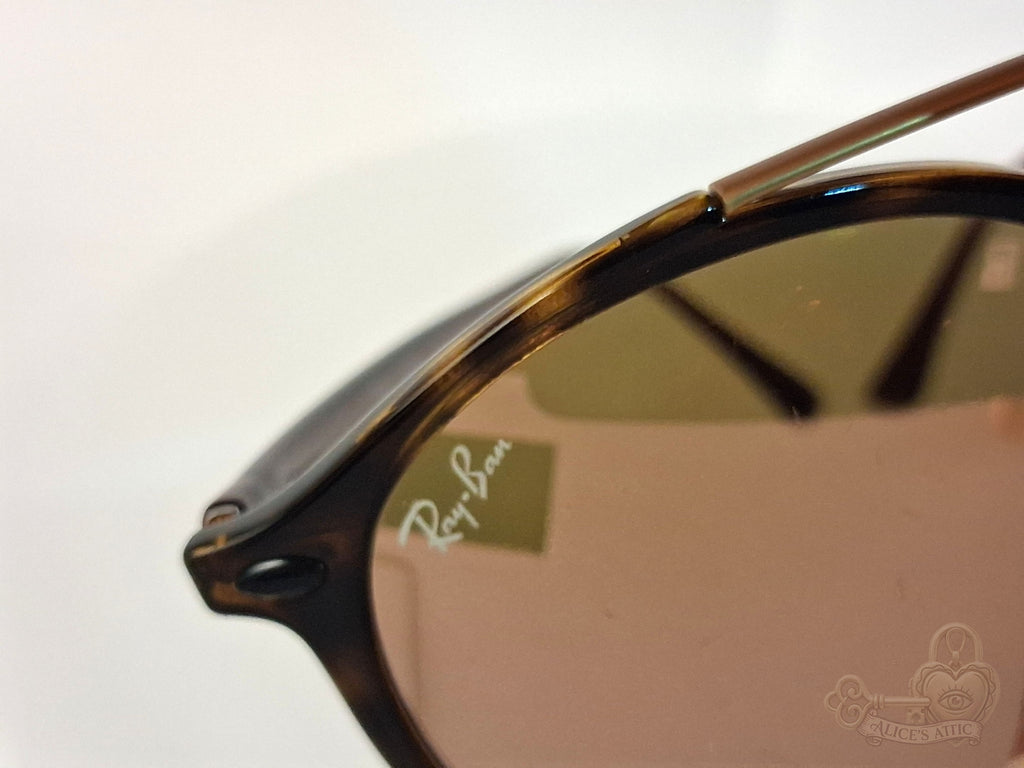 Ray-Ban RB4266 LightRay Tortoise Acetate Double Bridge Sunglasses - Image 7
