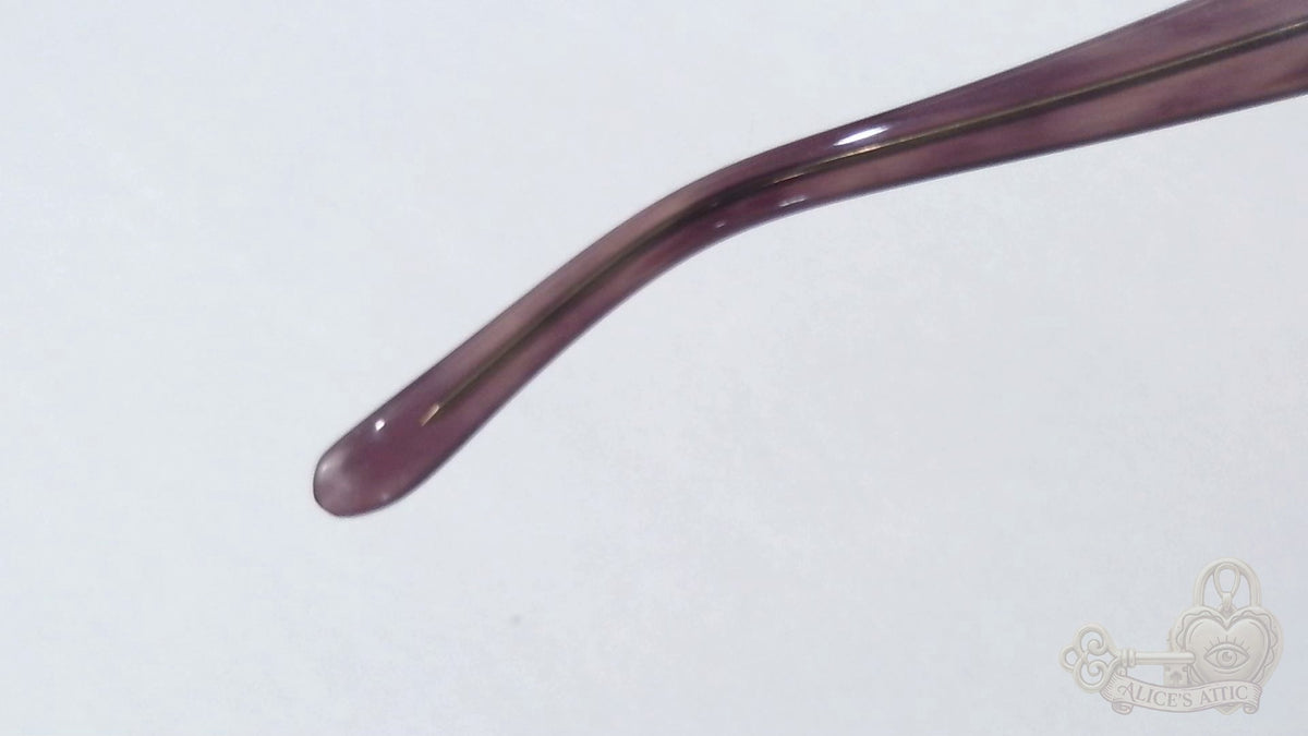 Rodenstock Purple Grey Horn Rectangular Eyeglass Frames Rhinestone Accents - Image 16