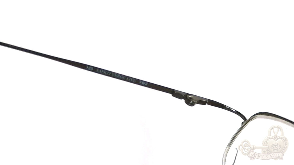 Safilo Italy Vintage Black Metal Oval Eyeglass Frames 46-20-130 Unisex - Image 11