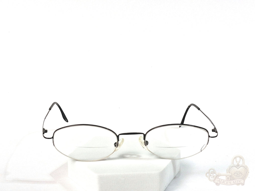 Safilo Italy Vintage Black Metal Oval Eyeglass Frames 46-20-130 Unisex - Image 15