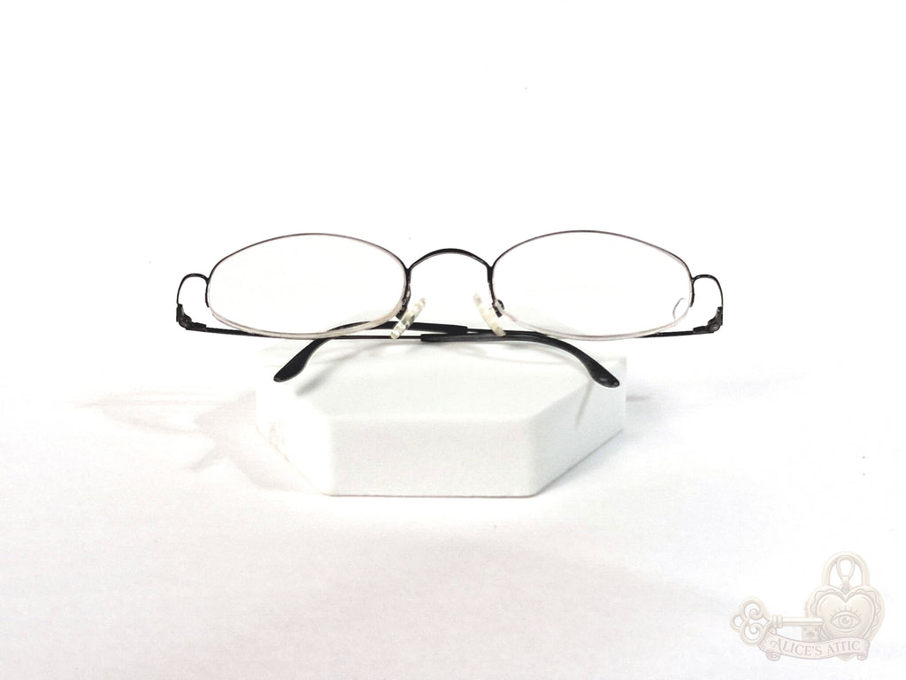 Safilo Italy Vintage Black Metal Oval Eyeglass Frames 46-20-130 Unisex - Image 8