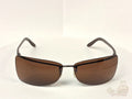 Silhouette 8082 Rimless Brown Gradient Rectangle Metal Sunglasses - Image 1