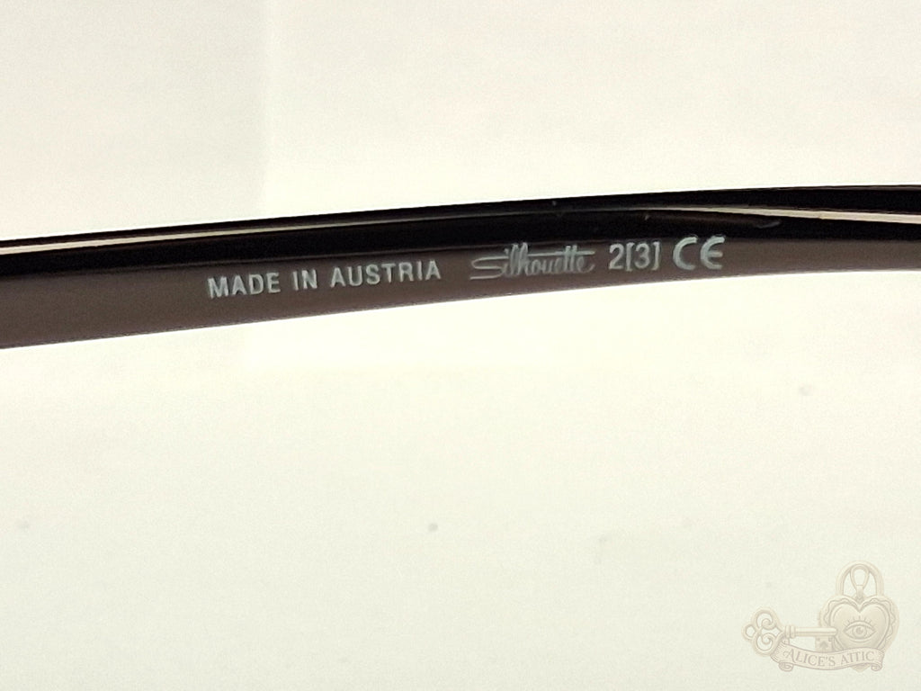 Silhouette 8082 Rimless Brown Gradient Rectangle Metal Sunglasses - Image 11