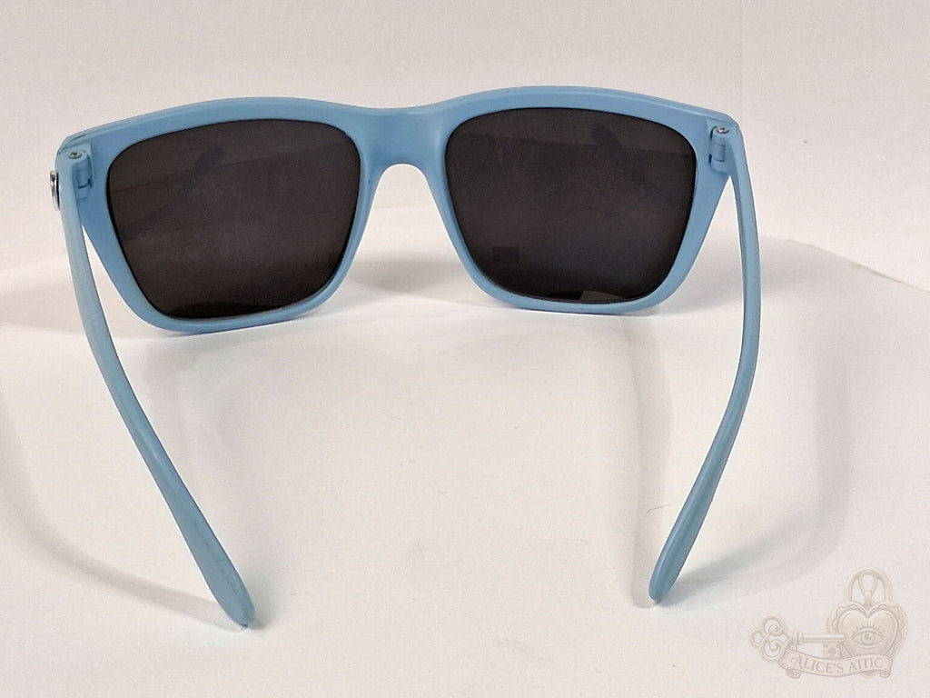 I.SKI Taiwan Retro Full-Frame Sunglasses | Light Blue Nylon Rectangle FRAME ONLY - Image 7