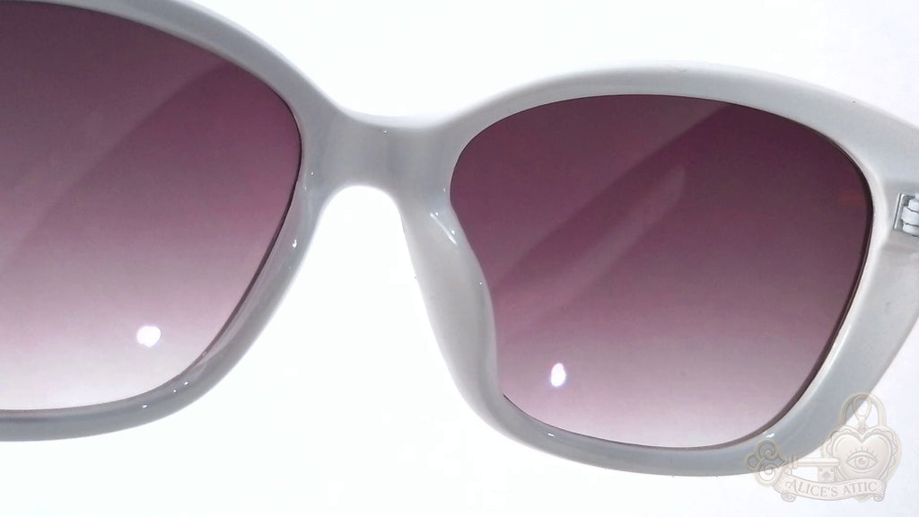 Steve Madden Outlook X17035 White Oversized Cat Eye Sunglasses Gradient Lenses - Image 9