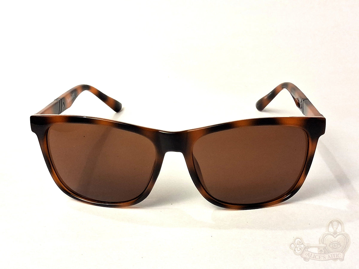 Timberland TB7289 Brown Tortoise Shell Rectangle Unisex Designer Sunglasses - Image 1