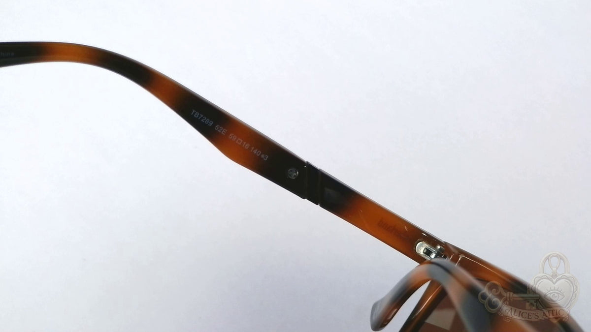 Timberland TB7289 Brown Tortoise Shell Rectangle Unisex Designer Sunglasses - Image 17