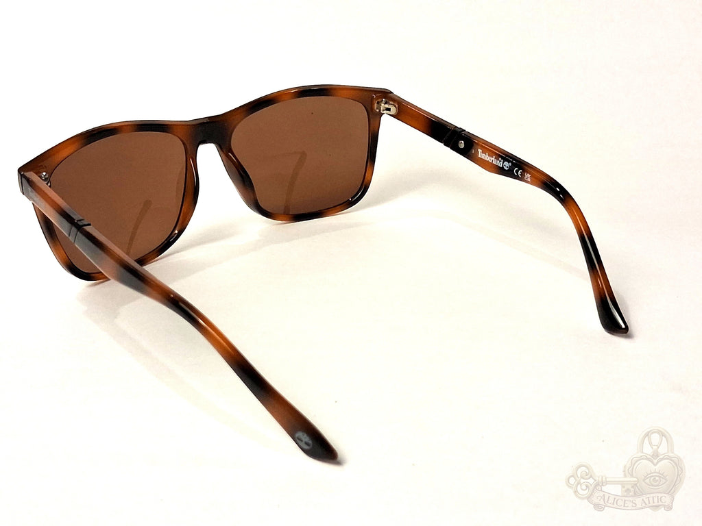 Timberland TB7289 Brown Tortoise Shell Rectangle Unisex Designer Sunglasses - Image 4