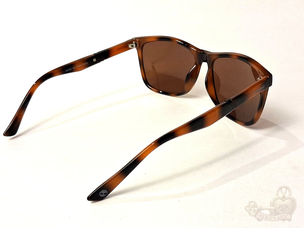 Timberland TB7289 Brown Tortoise Shell Rectangle Unisex Designer Sunglasses - Image 6