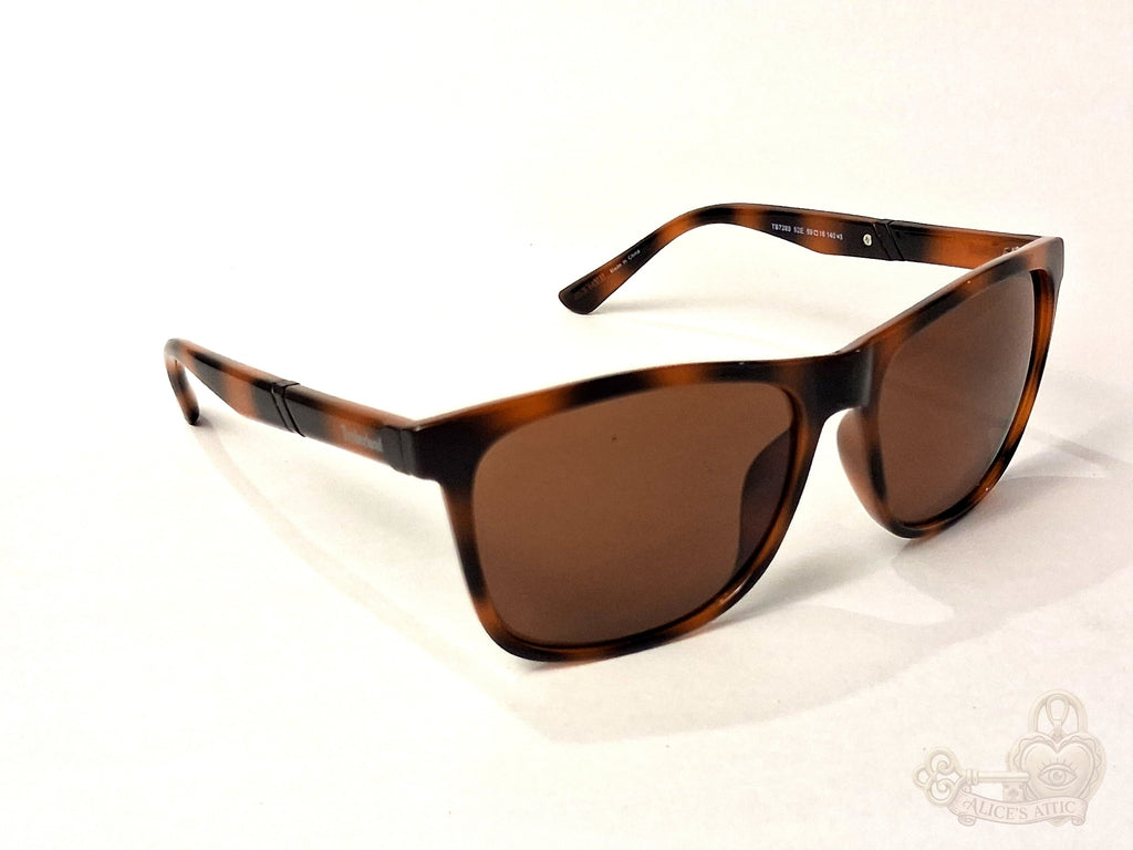 Timberland TB7289 Brown Tortoise Shell Rectangle Unisex Designer Sunglasses - Image 8