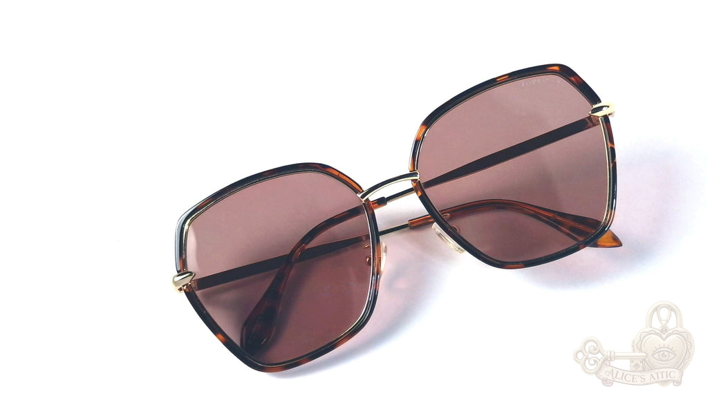 Topfoxx Maya Tortoiseshell  60-20-139 Hexagon Frame Sunglasses - Image 12