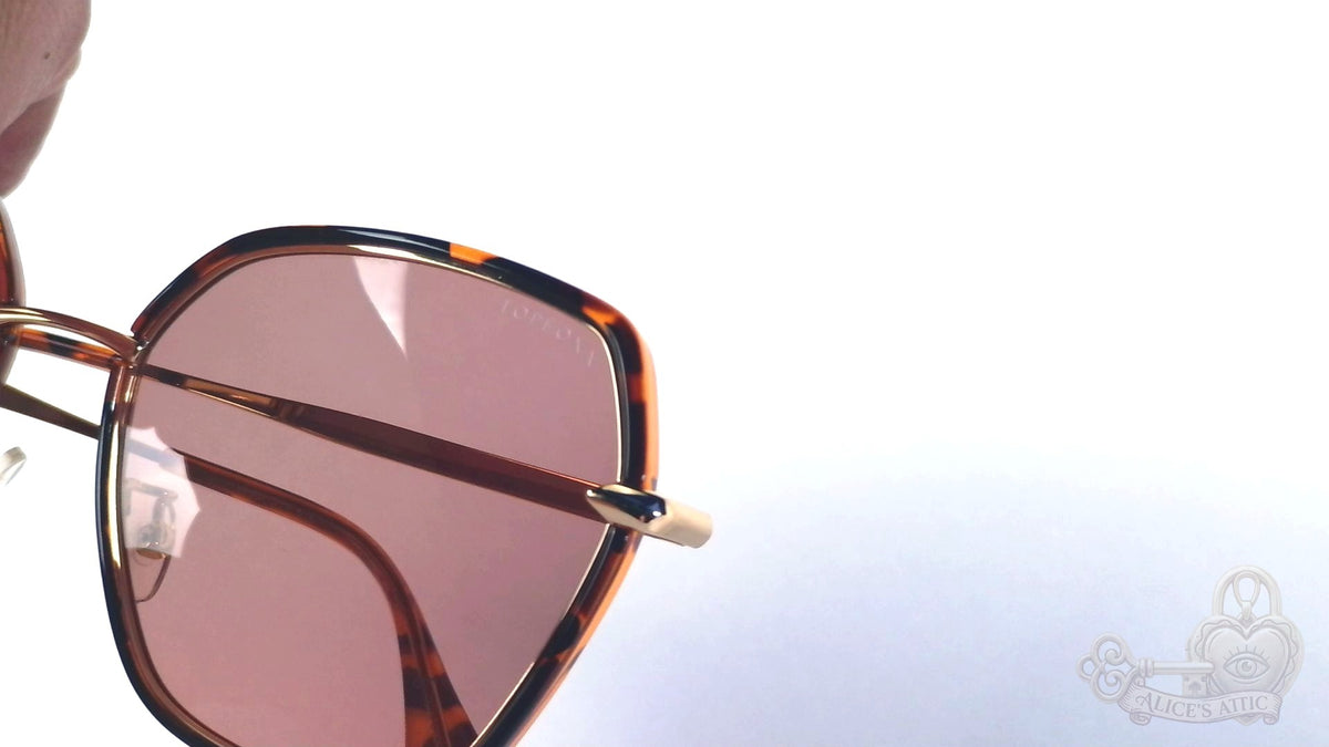 Topfoxx Maya Tortoiseshell  60-20-139 Hexagon Frame Sunglasses - Image 13