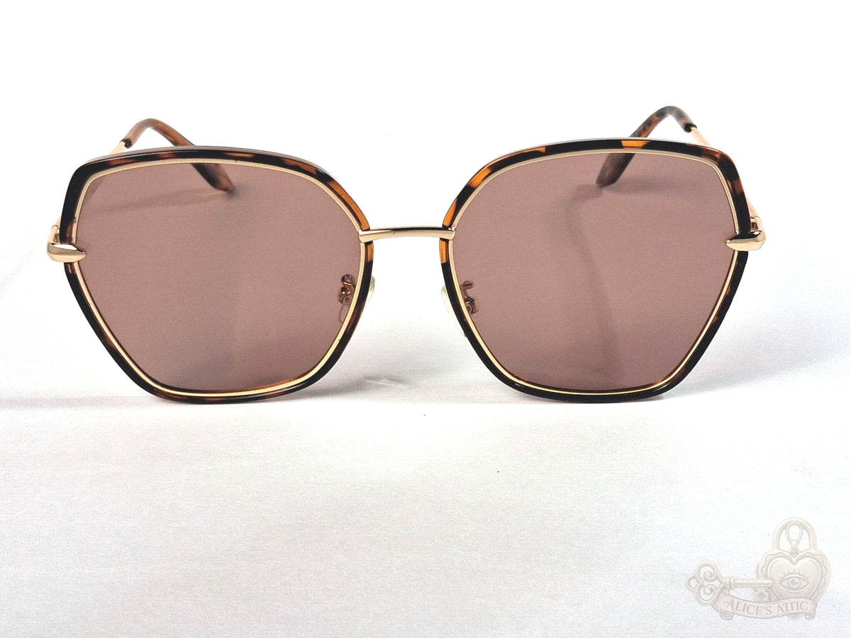 Topfoxx Maya Tortoiseshell  60-20-139 Hexagon Frame Sunglasses - Image 18