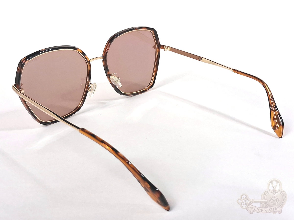 Topfoxx Maya Tortoiseshell  60-20-139 Hexagon Frame Sunglasses - Image 4