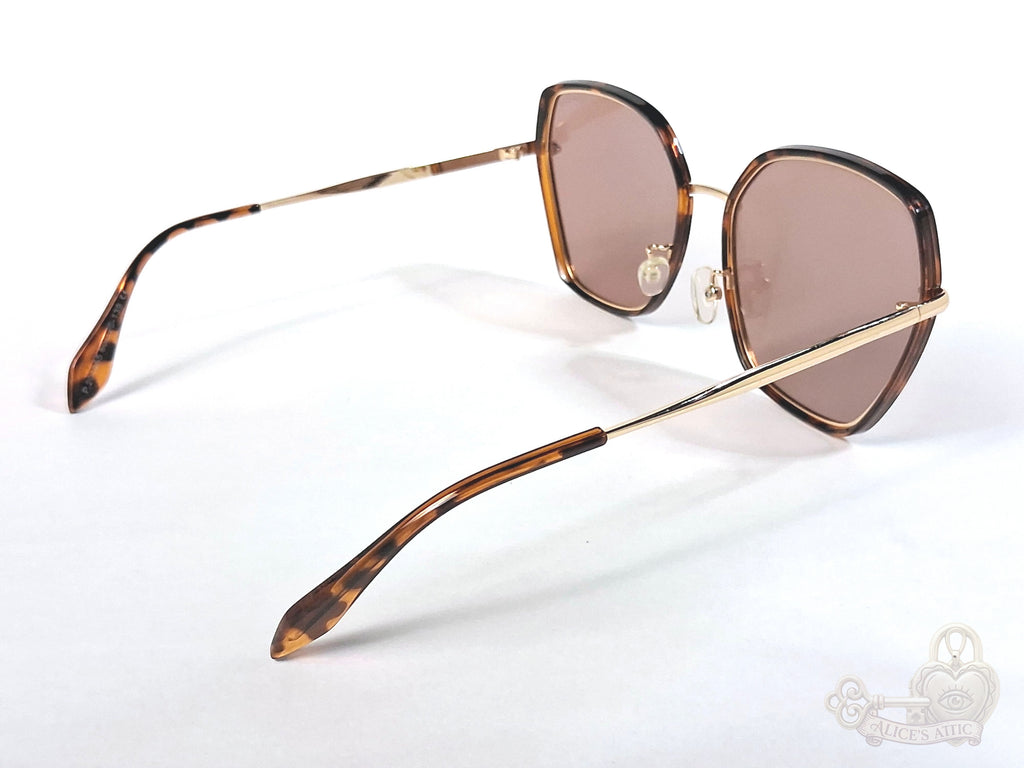 Topfoxx Maya Tortoiseshell  60-20-139 Hexagon Frame Sunglasses - Image 6
