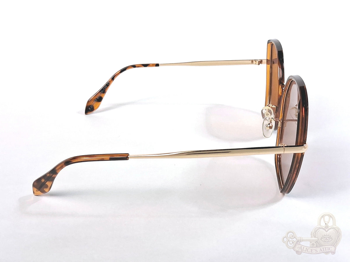 Topfoxx Maya Tortoiseshell  60-20-139 Hexagon Frame Sunglasses - Image 7