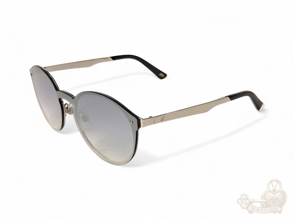 Web Eyewear Round Sunglasses Silver Black Gradient Grey Case WE0203 16C - Image 12