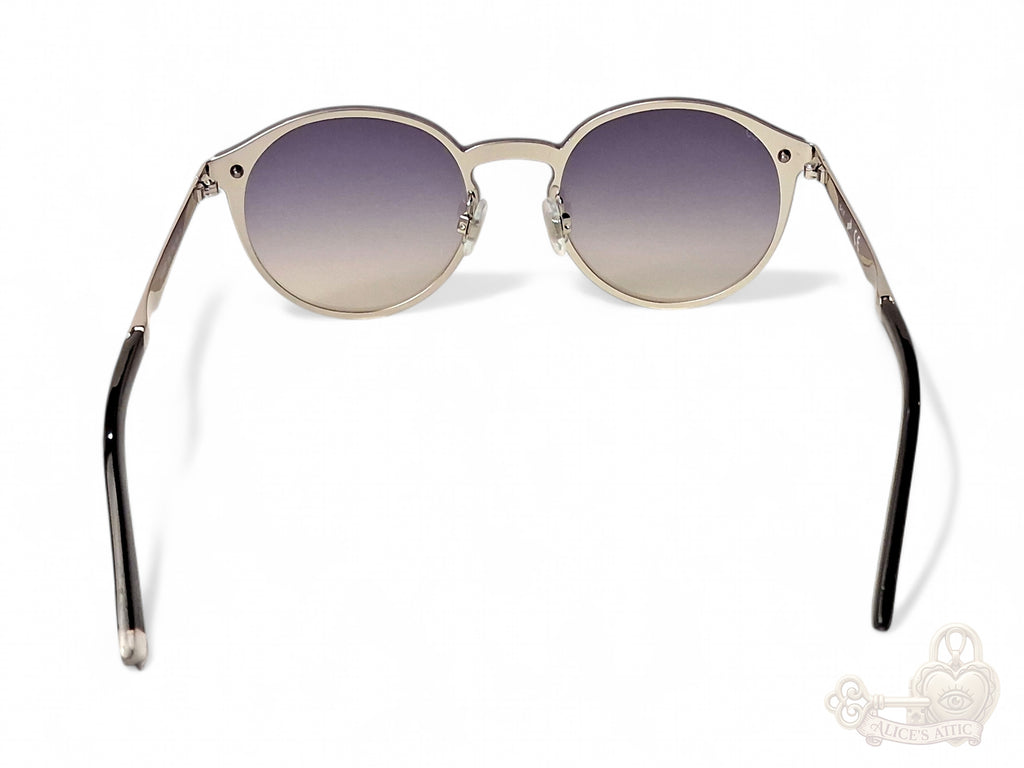 Web Eyewear Round Sunglasses Silver Black Gradient Grey Case WE0203 16C - Image 15