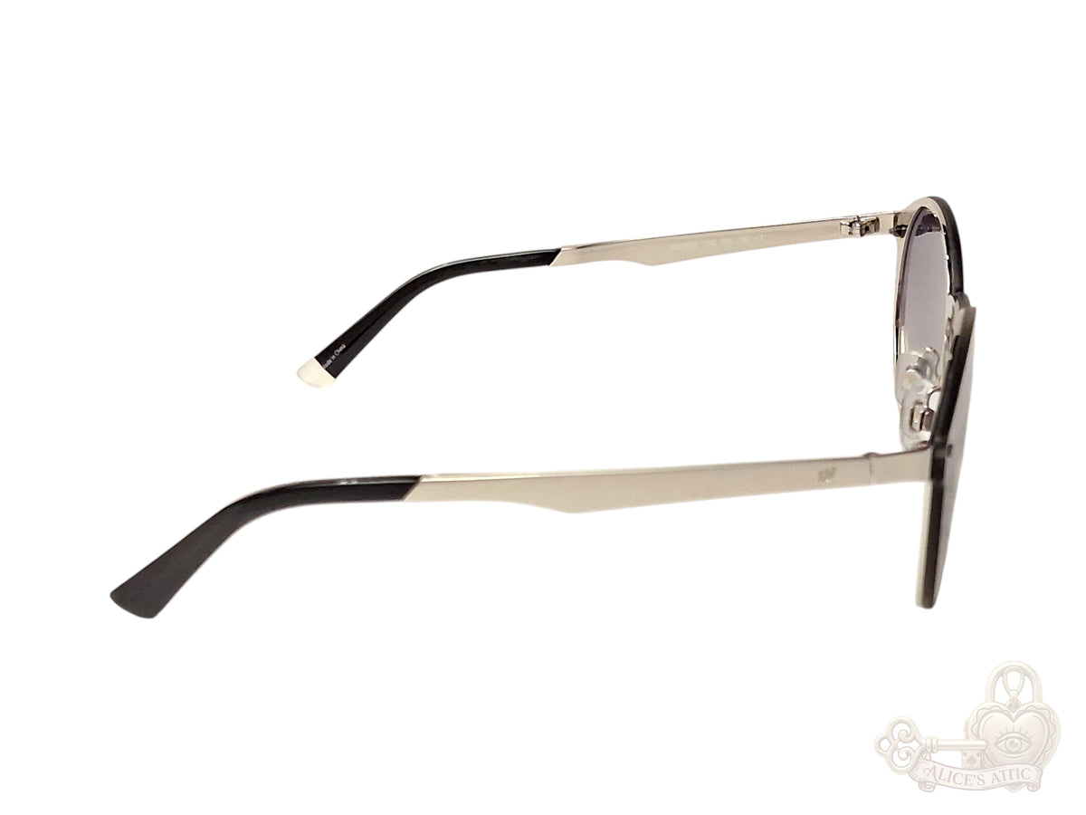 Web Eyewear Round Sunglasses Silver Black Gradient Grey Case WE0203 16C - Image 17