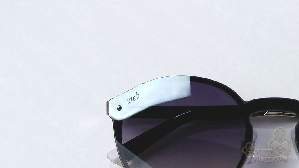 Web Eyewear Round Sunglasses Silver Black Gradient Grey Case WE0203 16C - Image 5