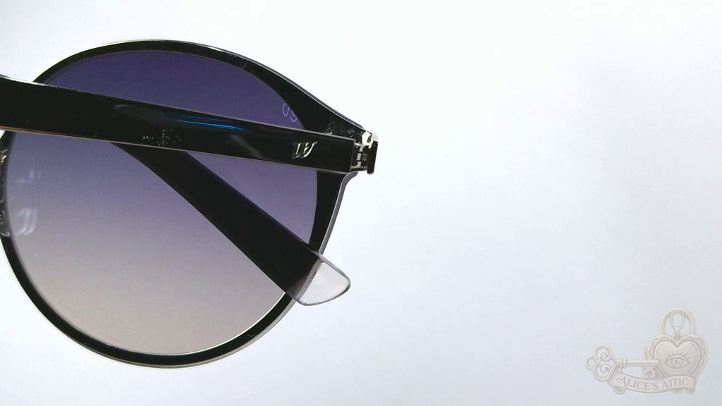 Web Eyewear Round Sunglasses Silver Black Gradient Grey Case WE0203 16C - Image 6