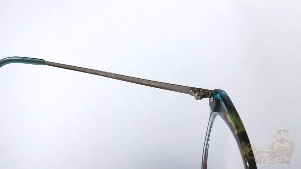 Wittnauer Felix Tortoiseshell Eyeglasses Blue Temple Tips 53-17-135 Frames - Image 10
