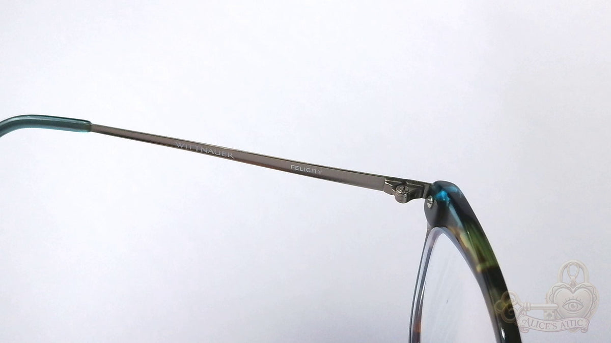 Wittnauer Felix Tortoiseshell Eyeglasses Blue Temple Tips 53-17-135 Frames - Image 10