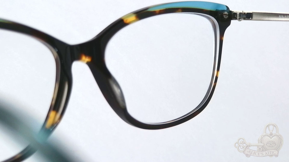 Wittnauer Felix Tortoiseshell Eyeglasses Blue Temple Tips 53-17-135 Frames - Image 11