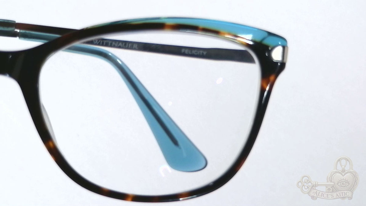 Wittnauer Felix Tortoiseshell Eyeglasses Blue Temple Tips 53-17-135 Frames - Image 14