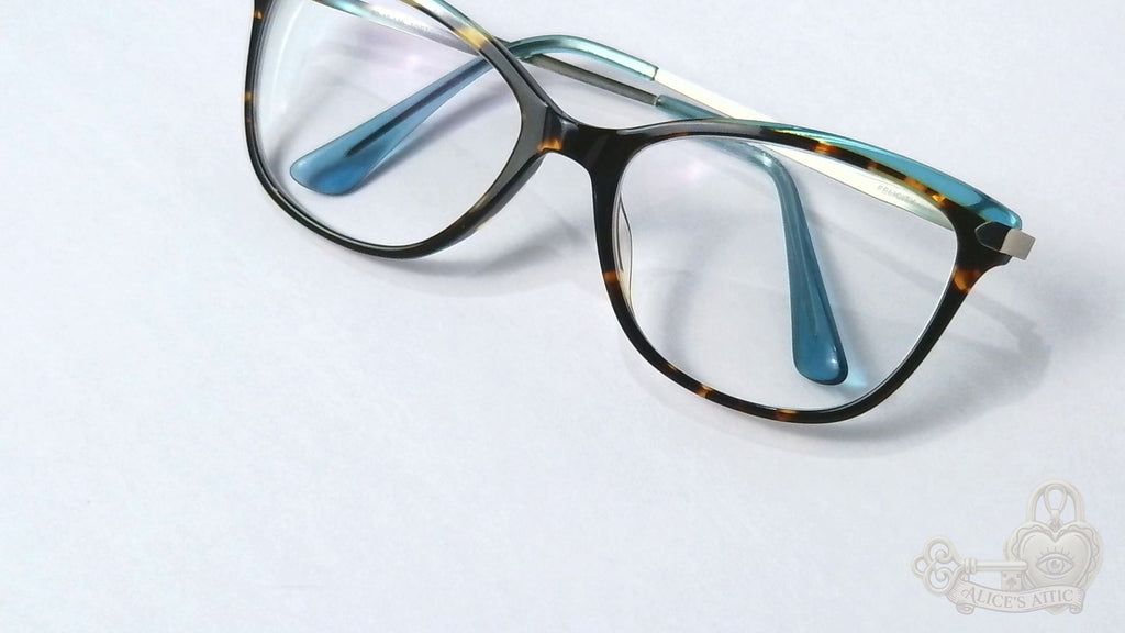 Wittnauer Felix Tortoiseshell Eyeglasses Blue Temple Tips 53-17-135 Frames - Image 15