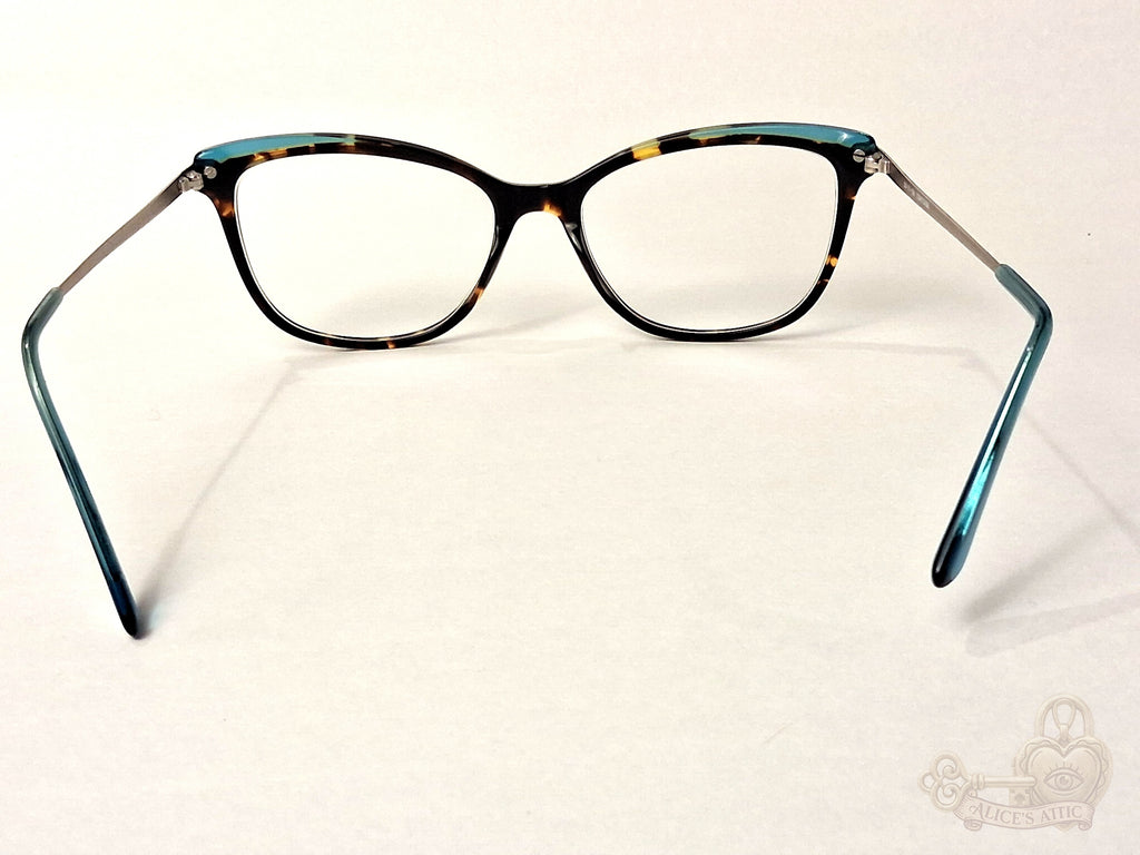 Wittnauer Felix Tortoiseshell Eyeglasses Blue Temple Tips 53-17-135 Frames - Image 5