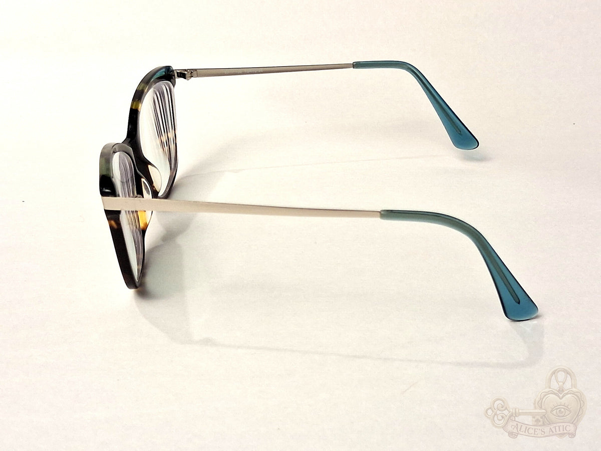 Wittnauer Felix Tortoiseshell Eyeglasses Blue Temple Tips 53-17-135 Frames - Image 7