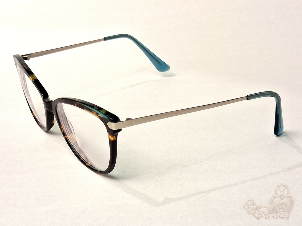 Wittnauer Felix Tortoiseshell Eyeglasses Blue Temple Tips 53-17-135 Frames - Image 8