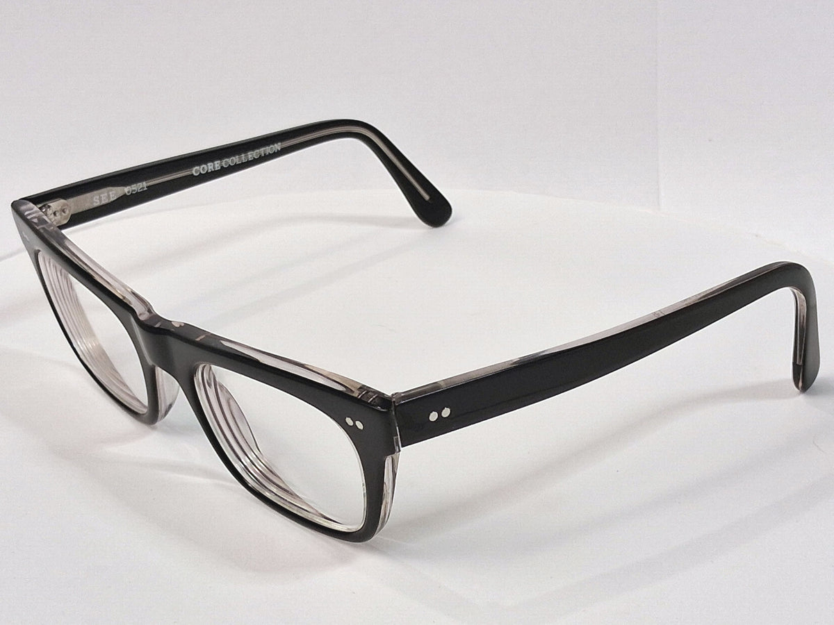 SEE Eyewear 0521 Core Collection Black Acetate Eyeglass Frames - Image 7